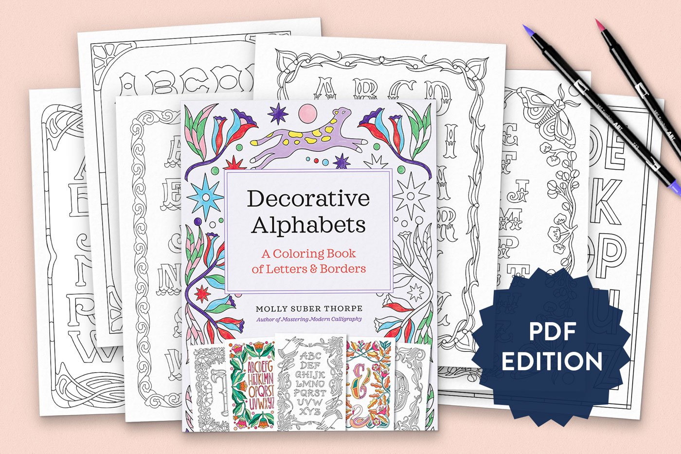 Decorative Alphabets Coloring Book – Printable PDF Edition