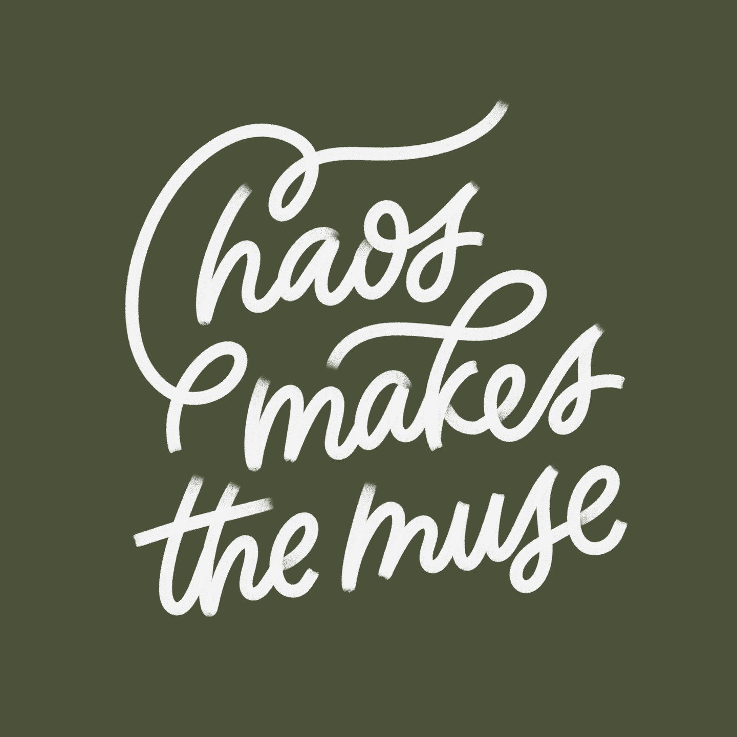 Sometimes it&rsquo;s the most chaotic times that can stir the greatest creative energy.⁠
⁠
✒️ Procreate Brush:⁠ Textured Sign Painter&rsquo;s Brush⁠ from my Ultimate Lettering &amp; Calligraphy Procreate Kit. Link in bio.