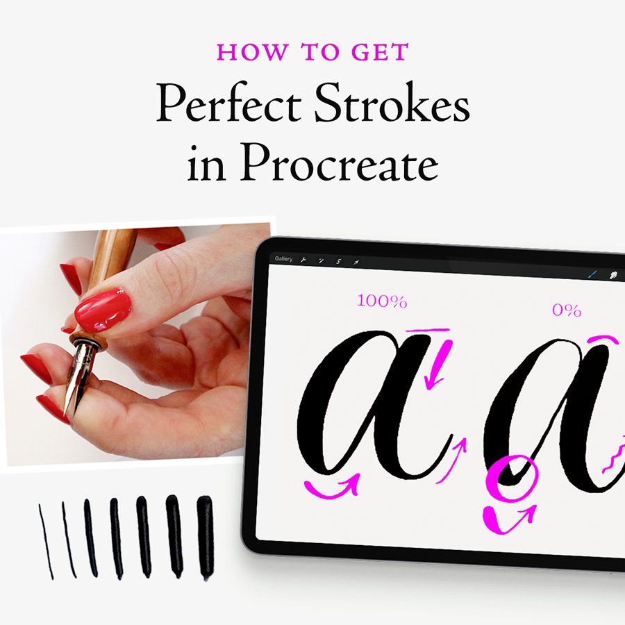 How to Get Perfect Calligraphy Strokes in Procreate