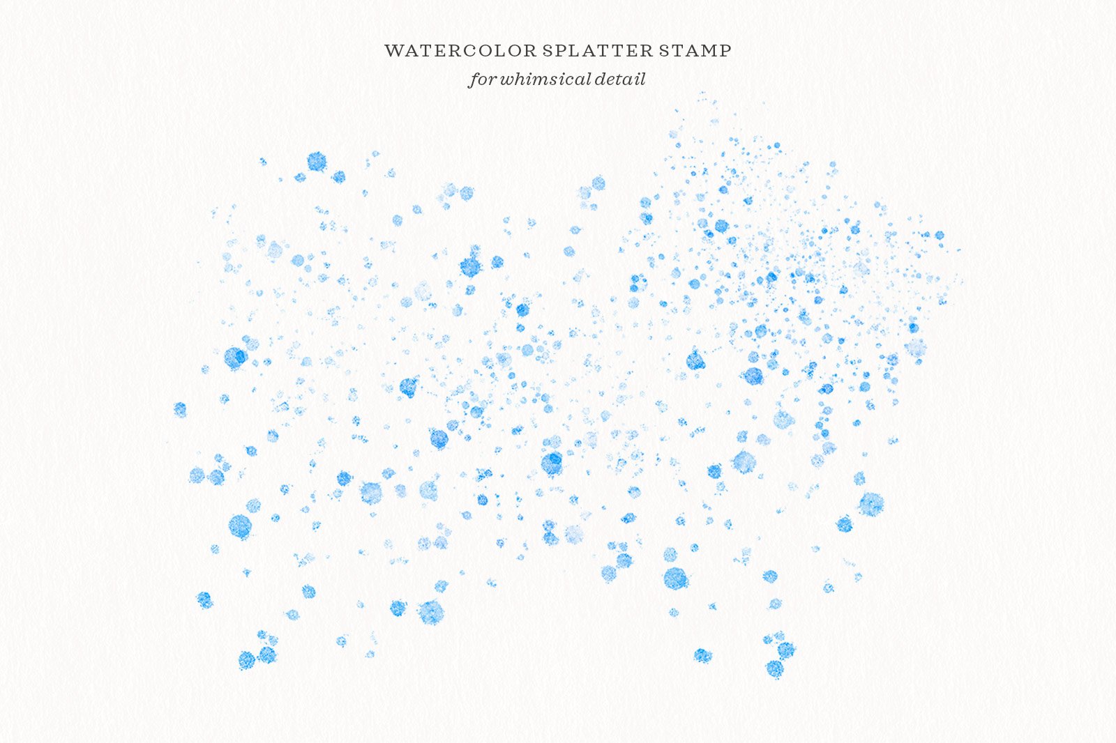 A sample of the realistic watercolor paint splatter Procreate brush from Watercolor Calligraphy Procreate Brush Pack for iPad Lettering