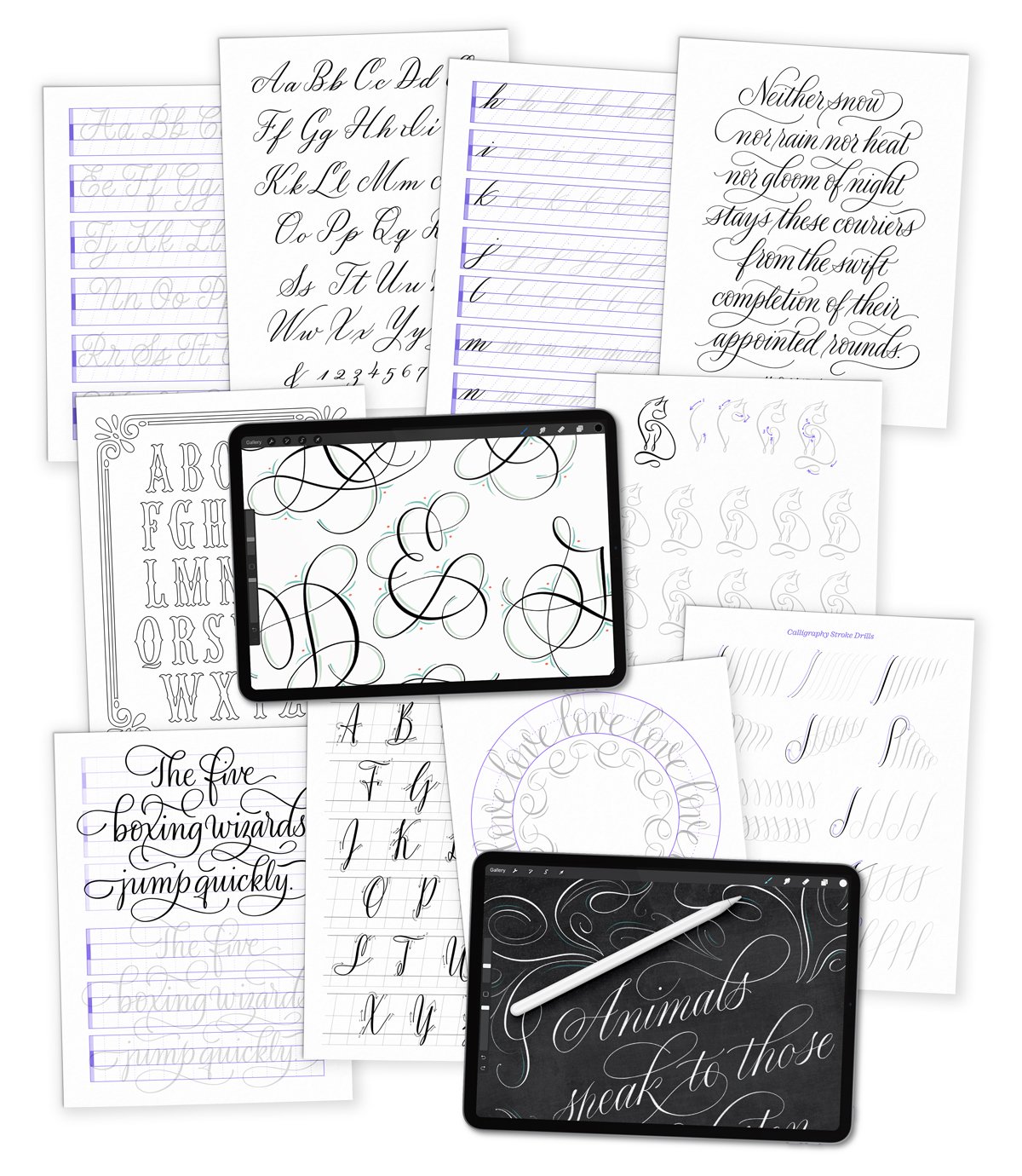 FREE Hand Lettering Workbook + Tips To Improve Your Modern Calligraphy