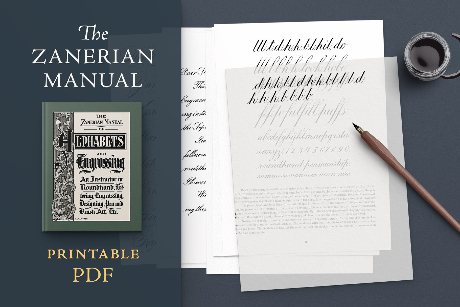 The Zanerian Manual: 140-Page Printable Lettering Book