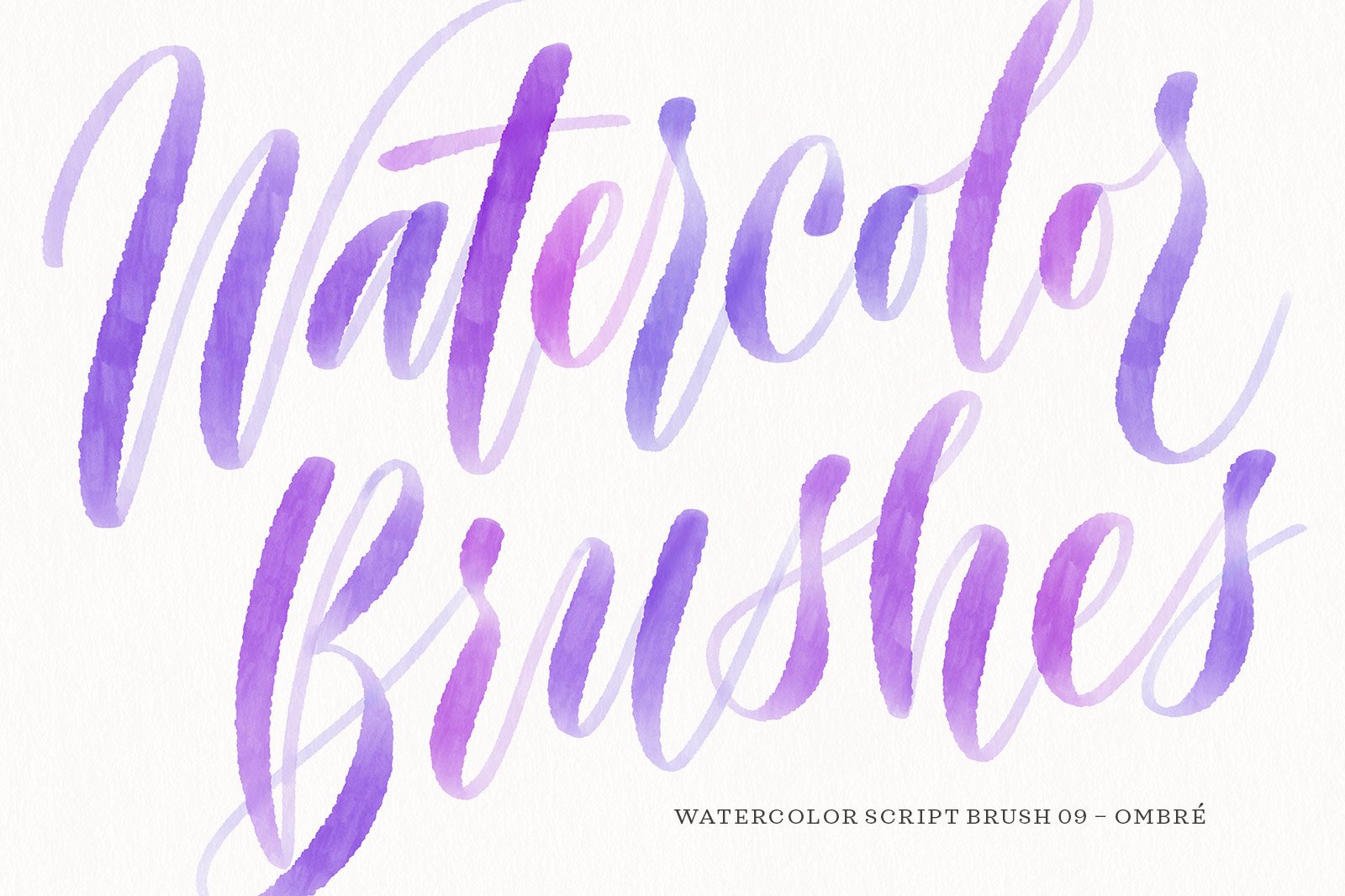 Close-up view of the realistic calligraphy lettering created using Watercolor Calligraphy Procreate Brush Pack for iPad Lettering