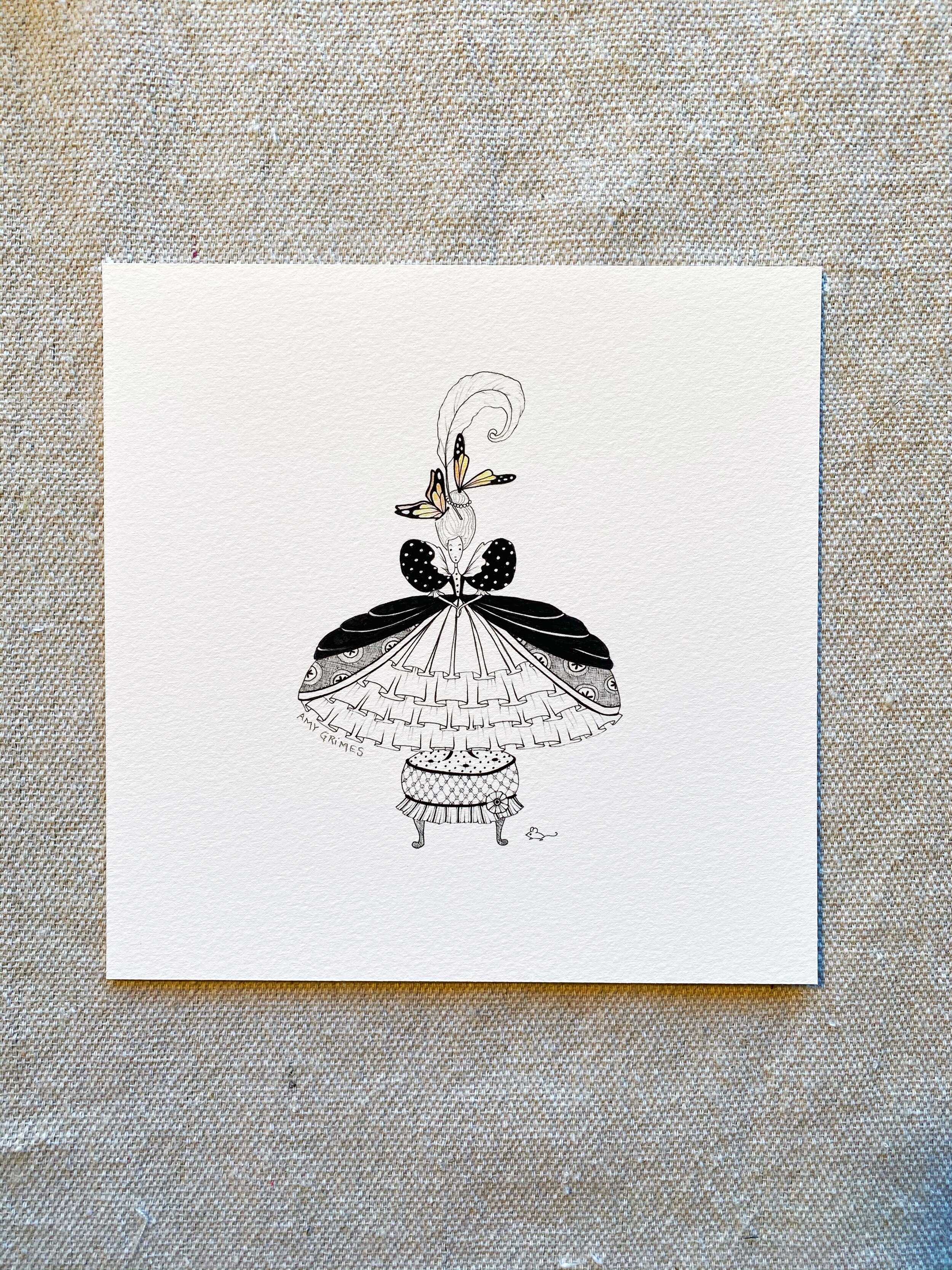 Miss Prim (6x6 Print)
