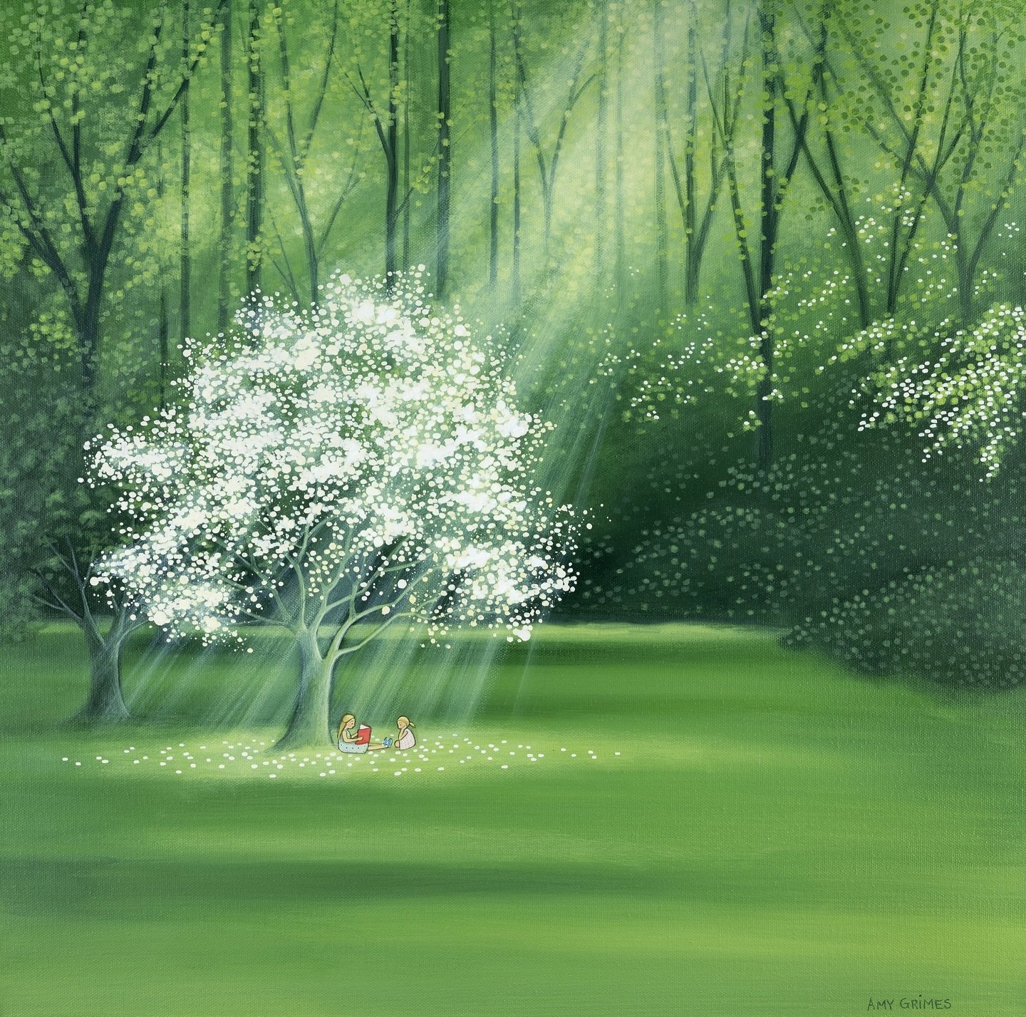 I&rsquo;ve shared this before but thought I&rsquo;d share it again today&hellip;

✨On my way home from high school I used to pass by a beautiful, dark forest. At that time of day the light streamed down through the trees and made one dogwood tree glo