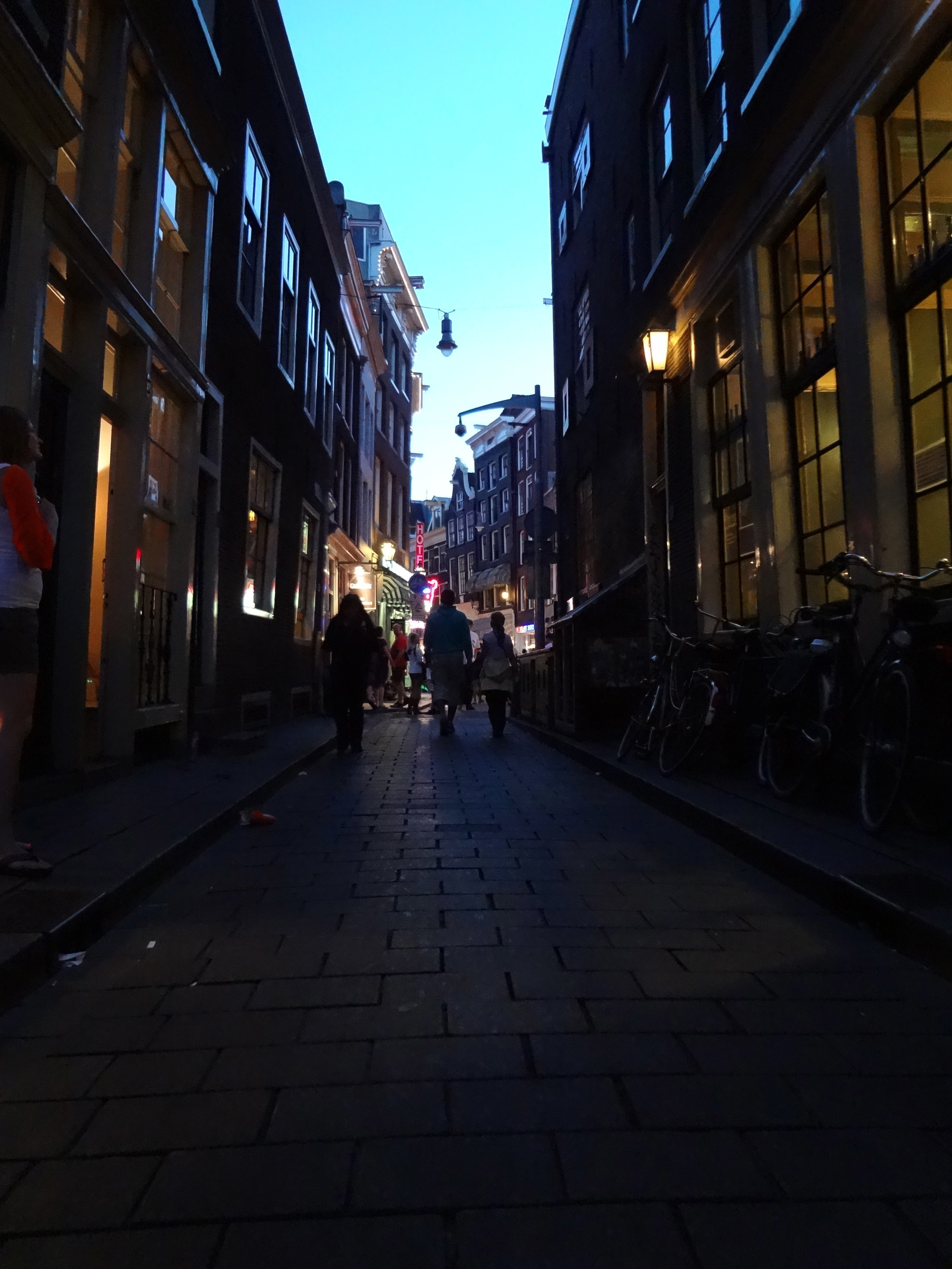 Amsterdam; not far from the red light district