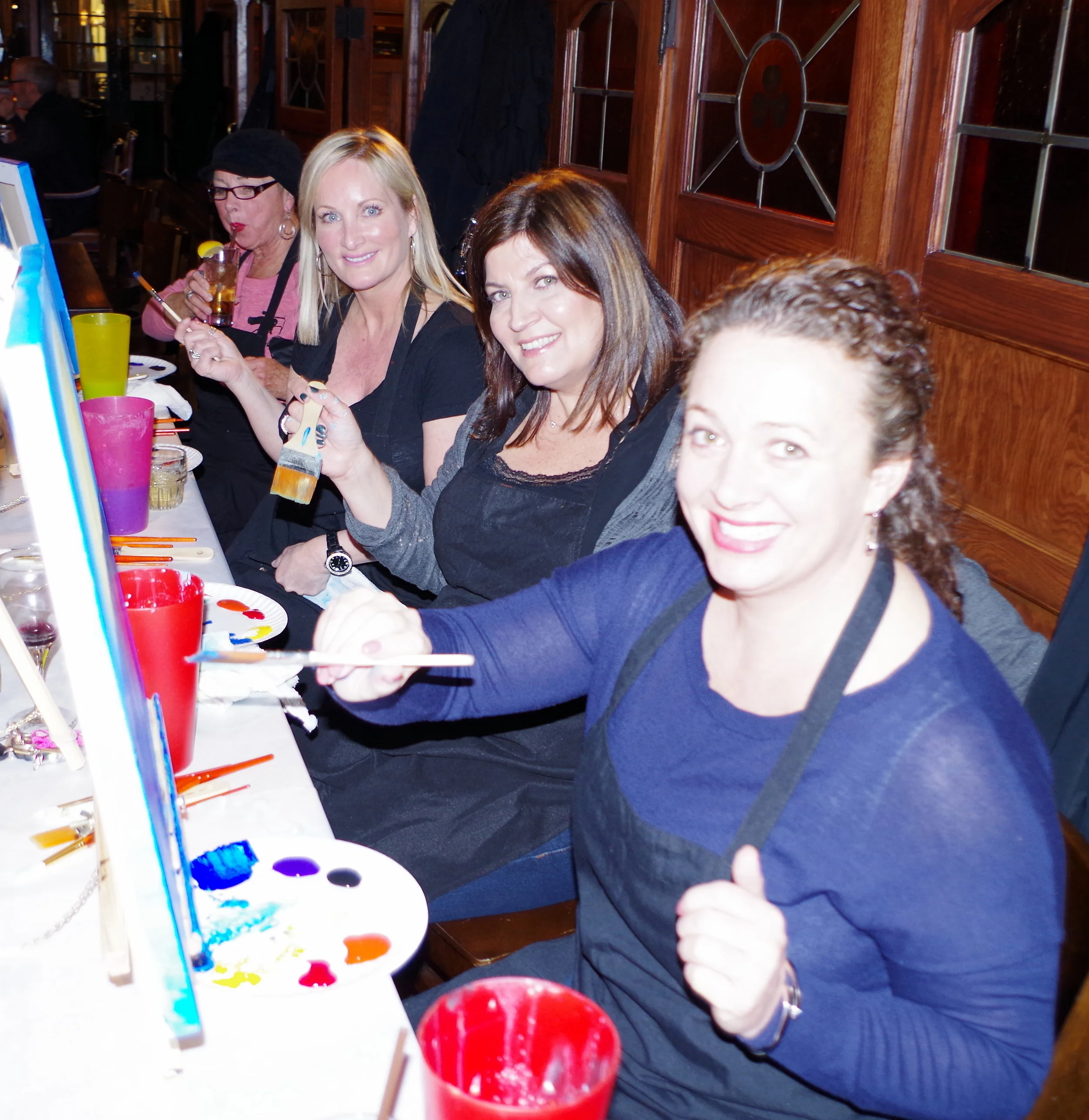 Wonderful smiles ladies!  They must be enjoying the class!