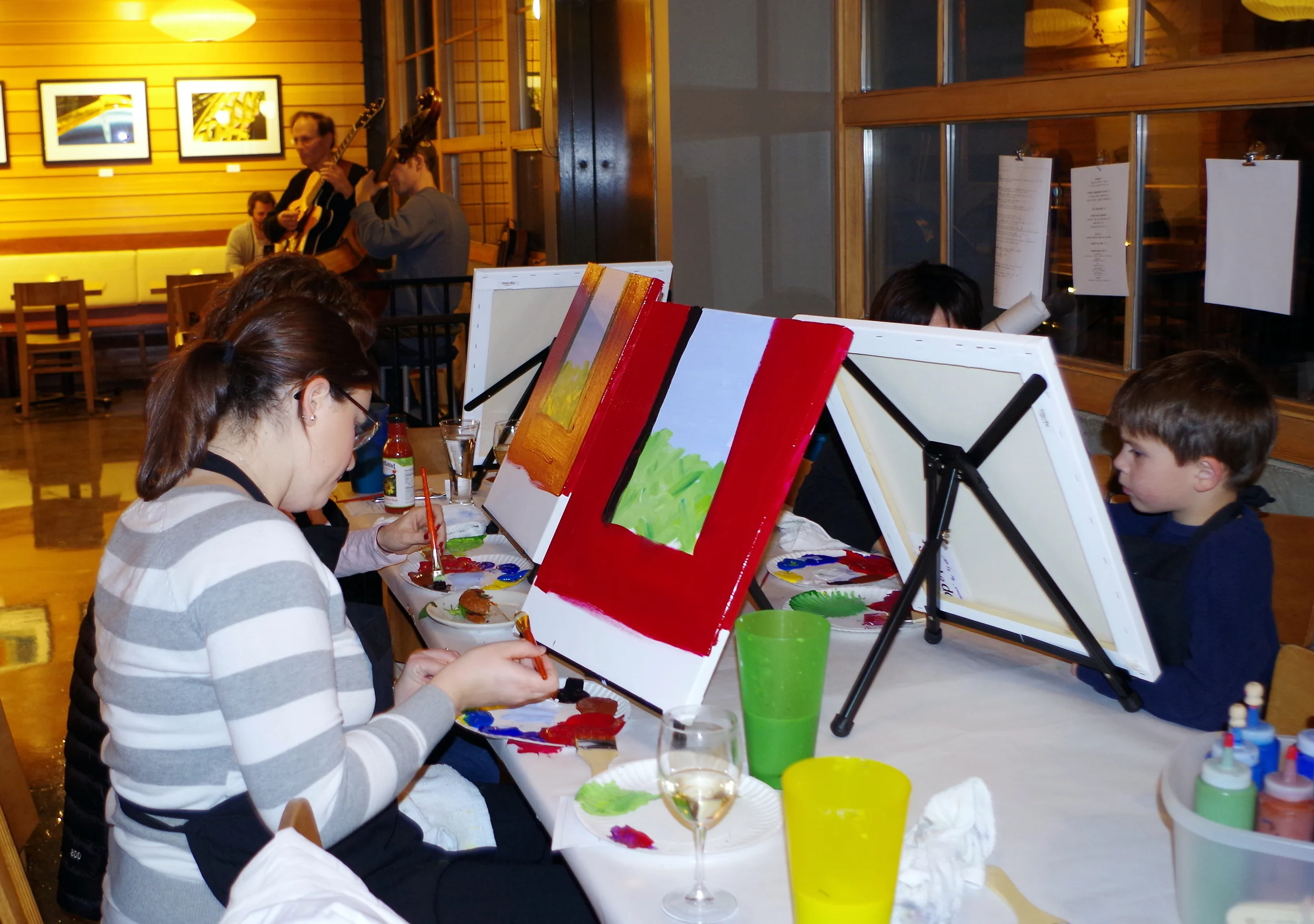 Relaxing to some jazz in the background