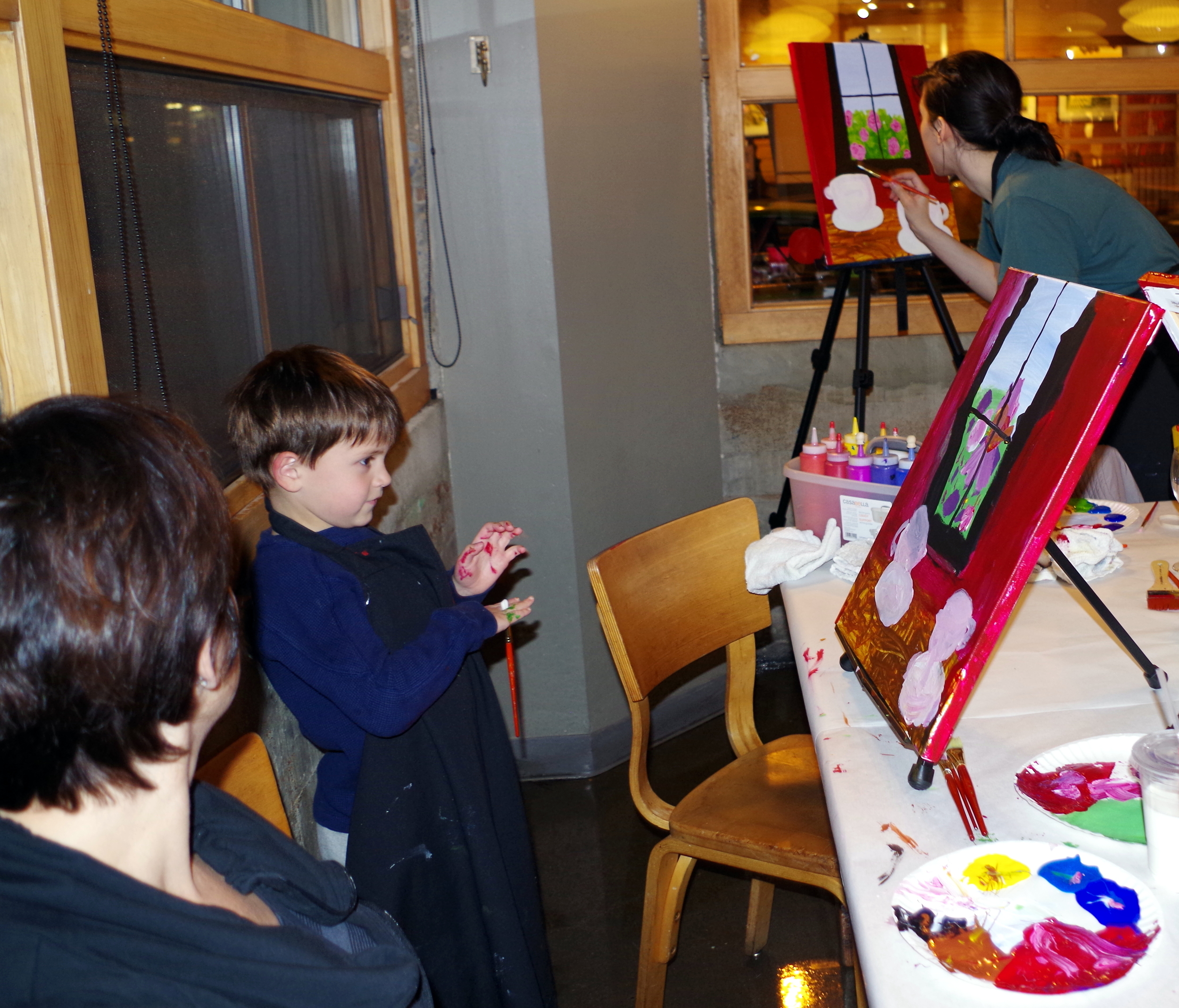 Taking a step back to analyze his painting