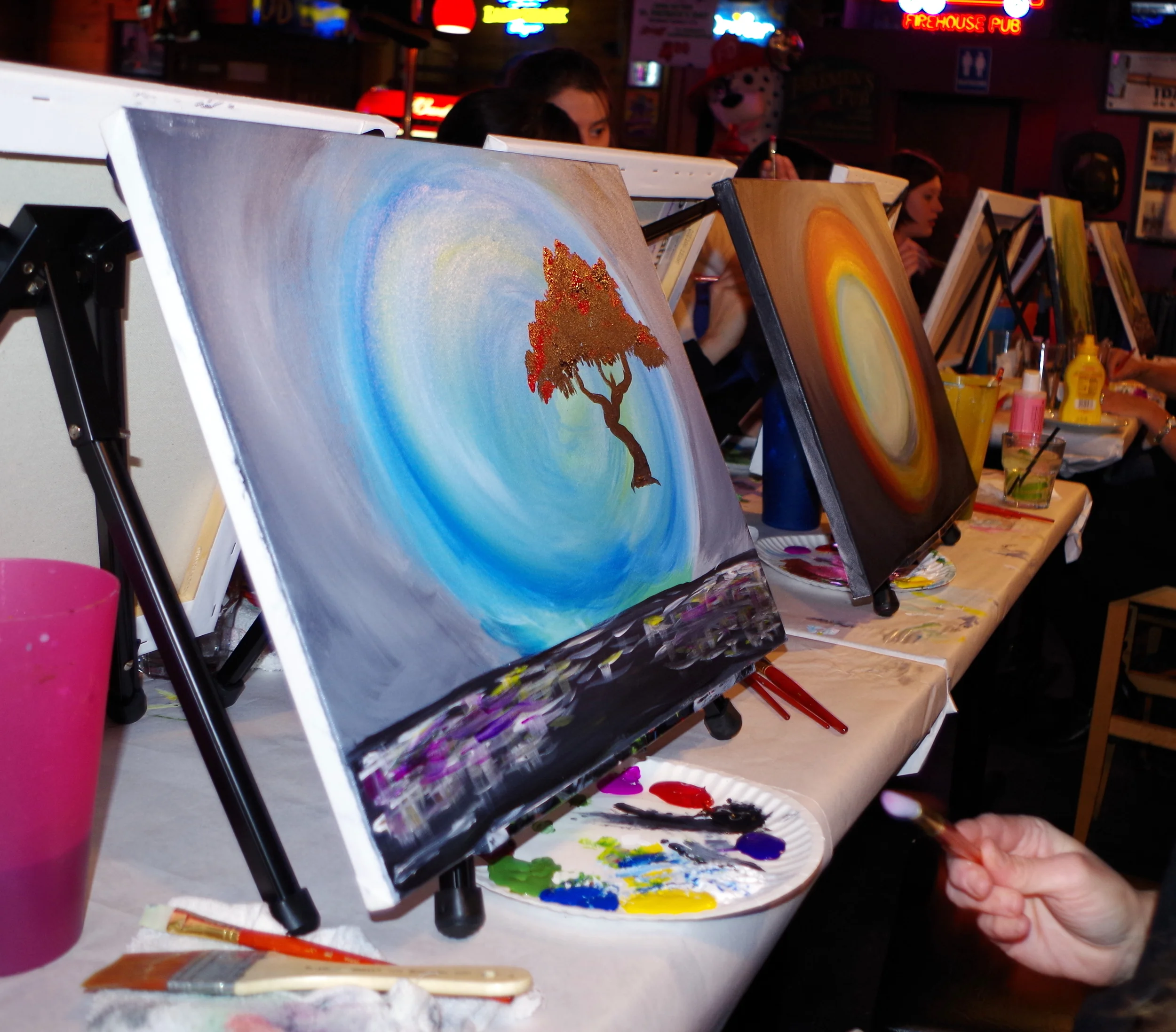 She only wanted to paint that tree!