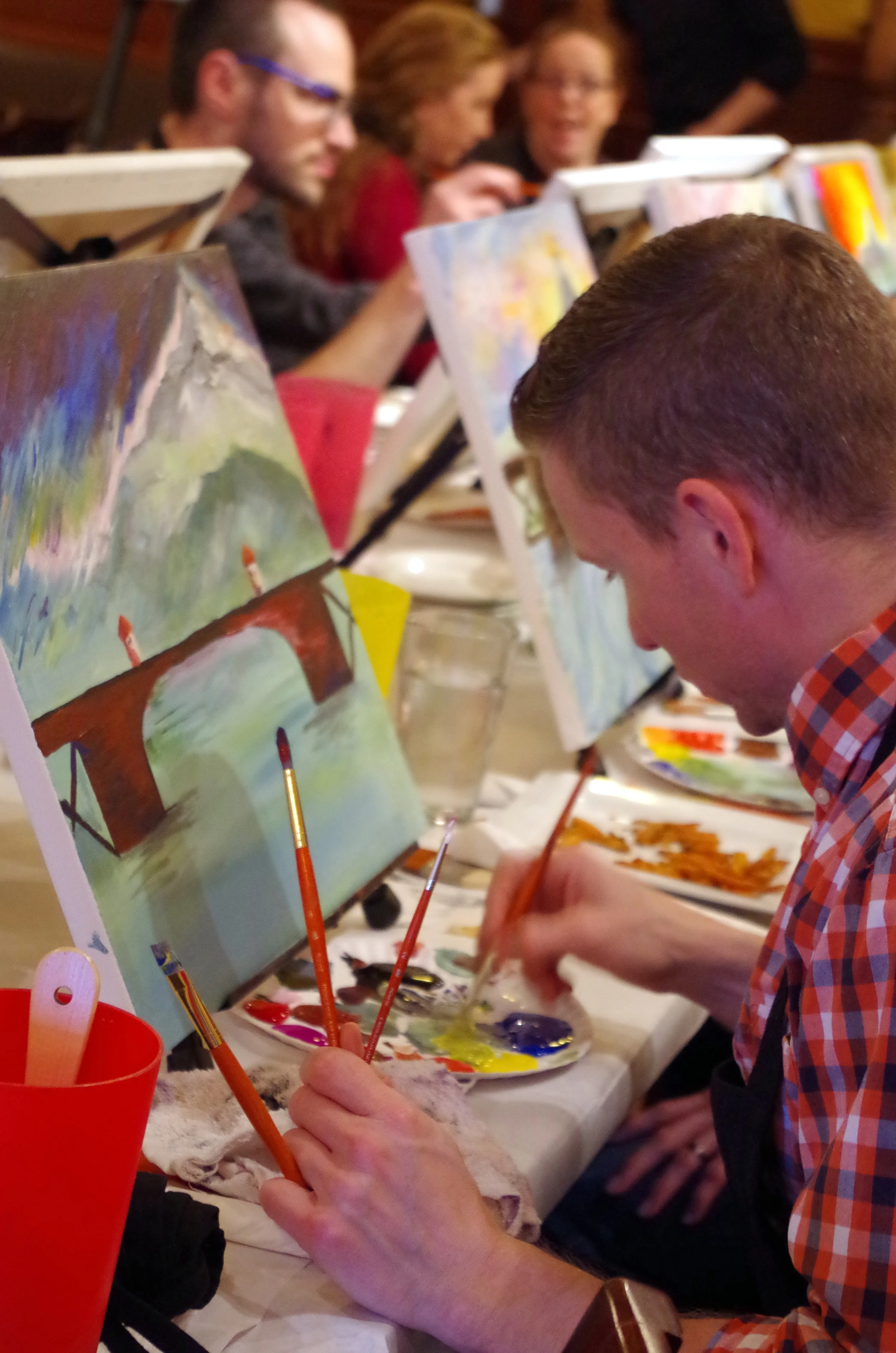  He really got into painting! 