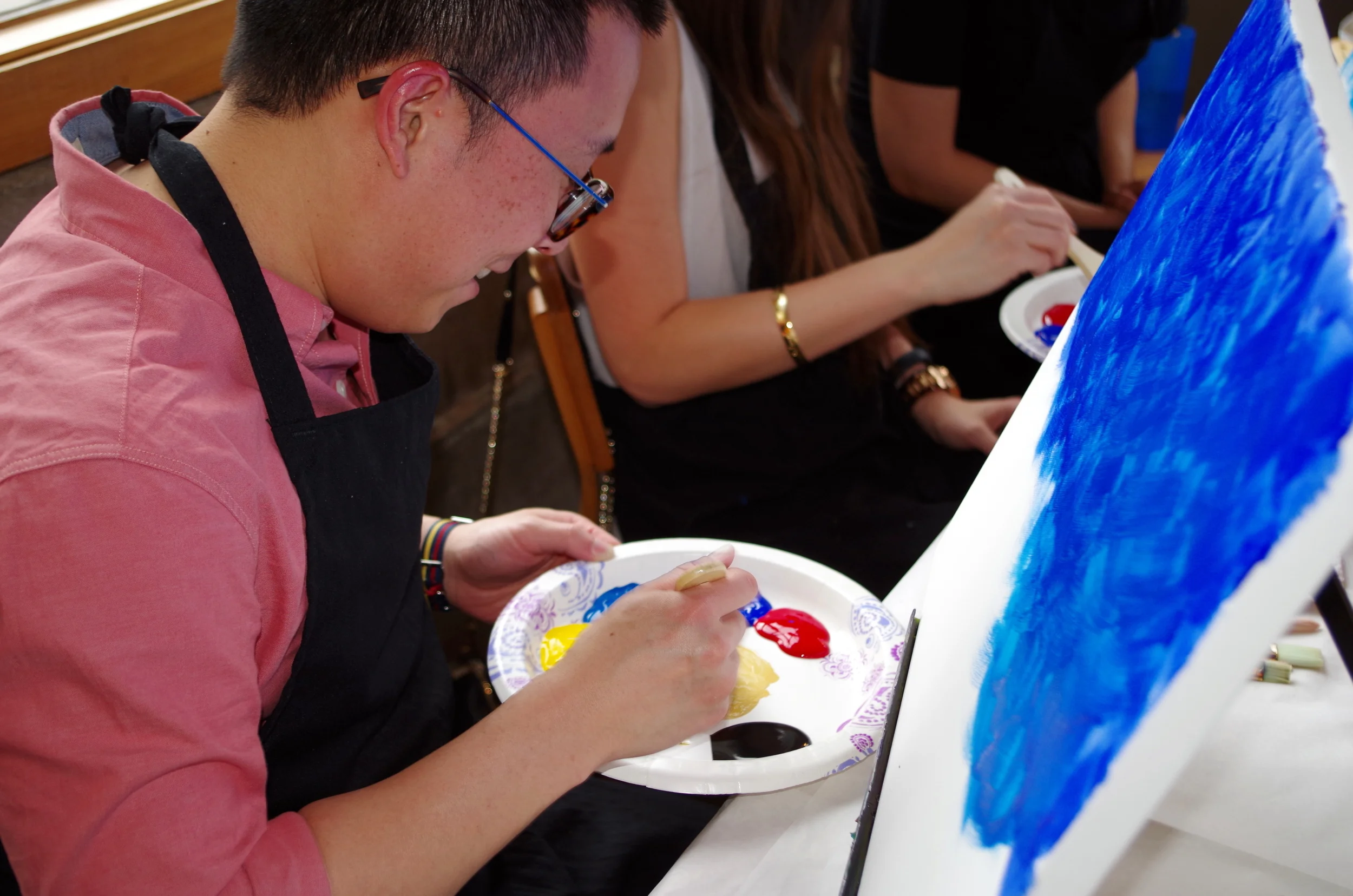 Mixing paint to get that perfect color!