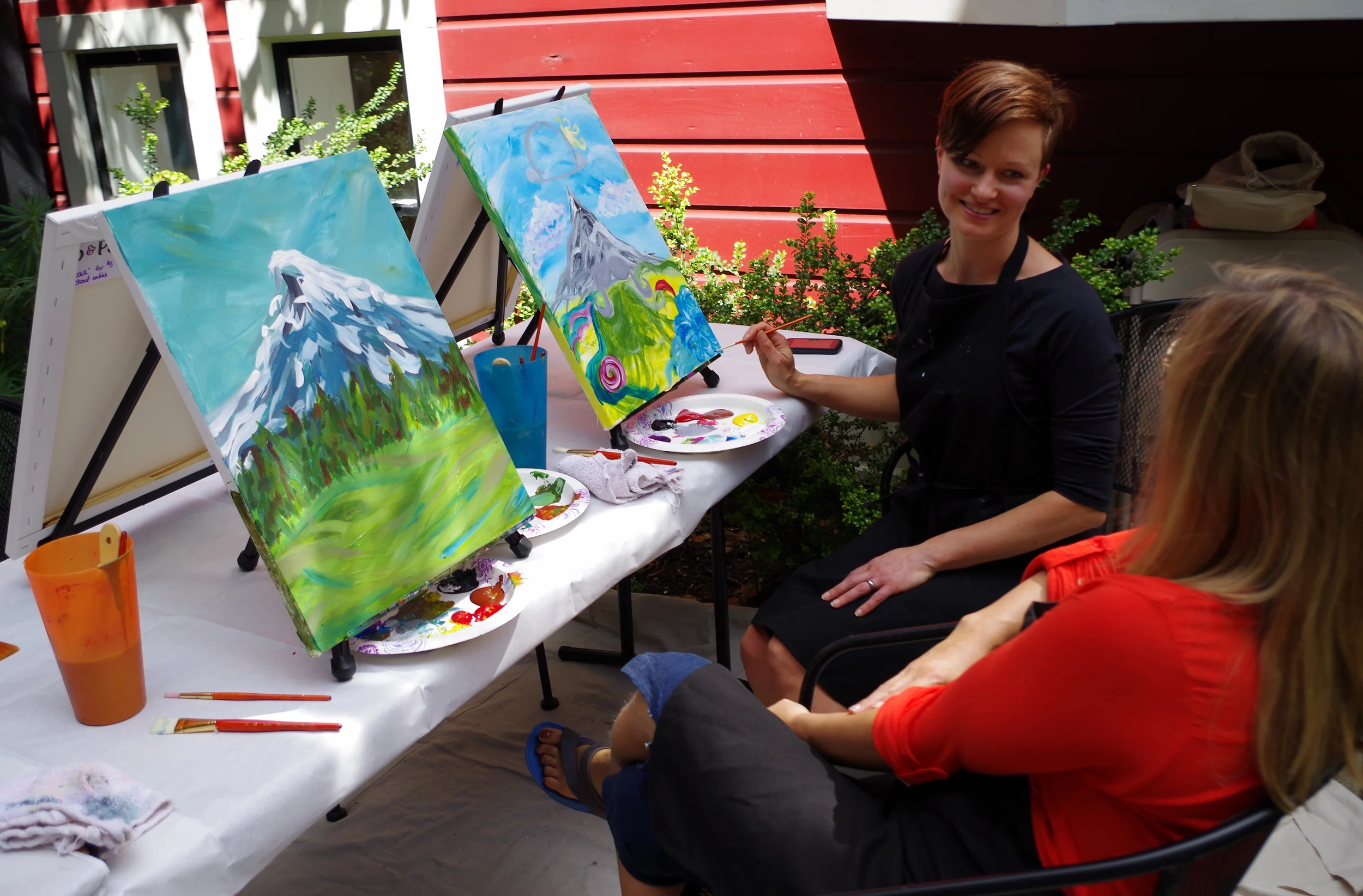 Relaxing and catching up with friends!