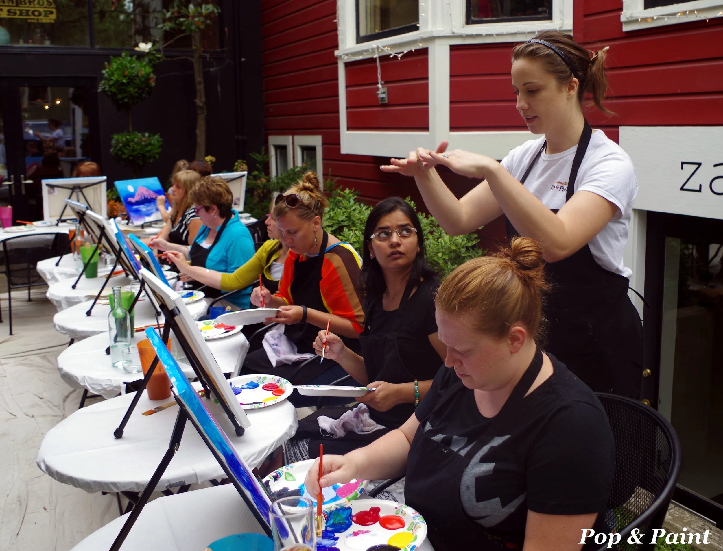 The instructor providing extra guidance!