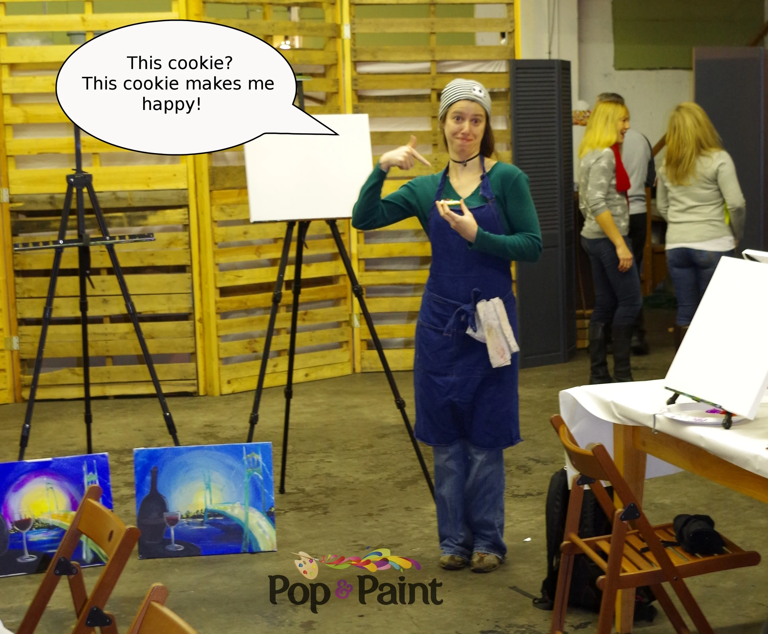 Having fun setting up!