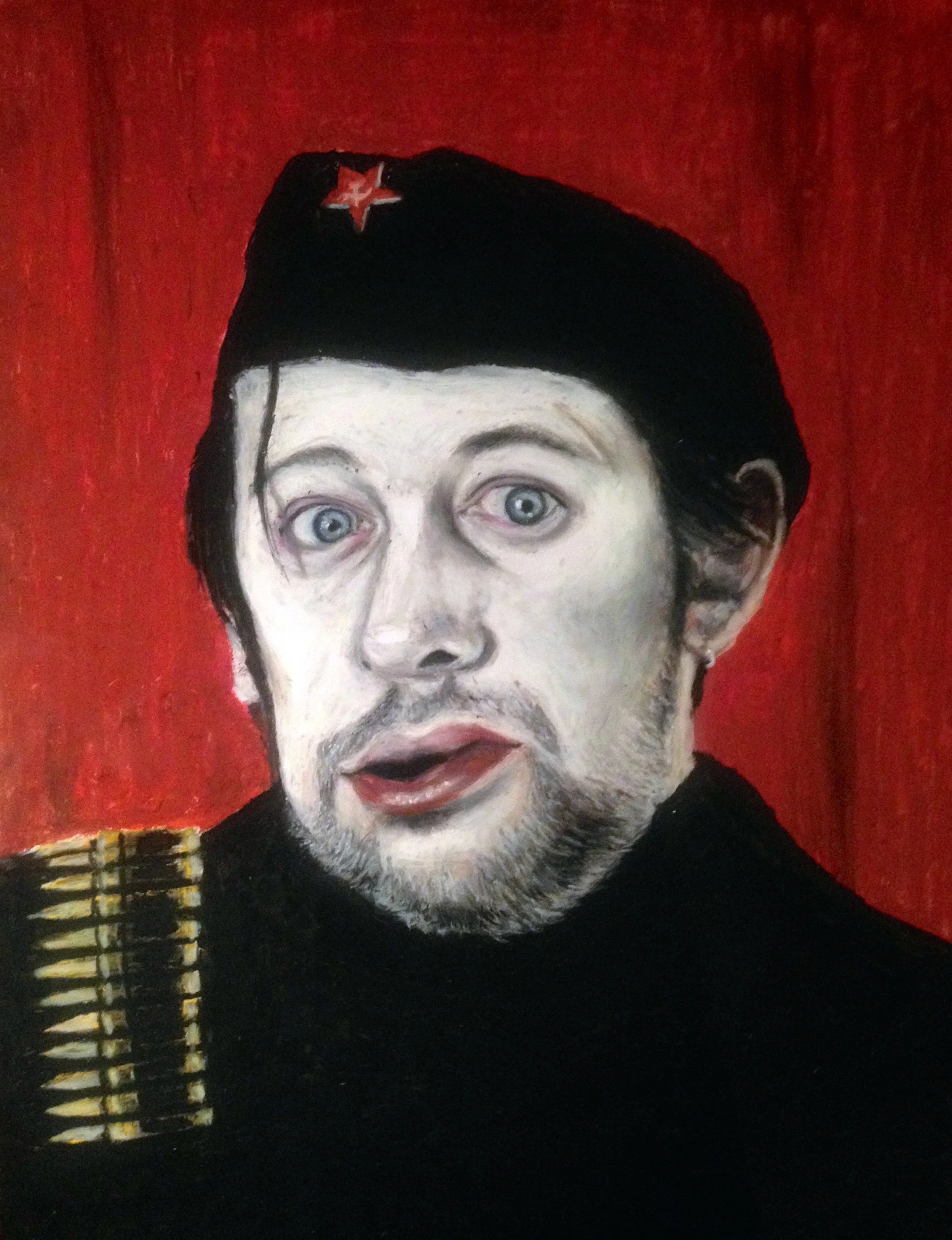"Shane MacGowan II" - Oil pastel on paper