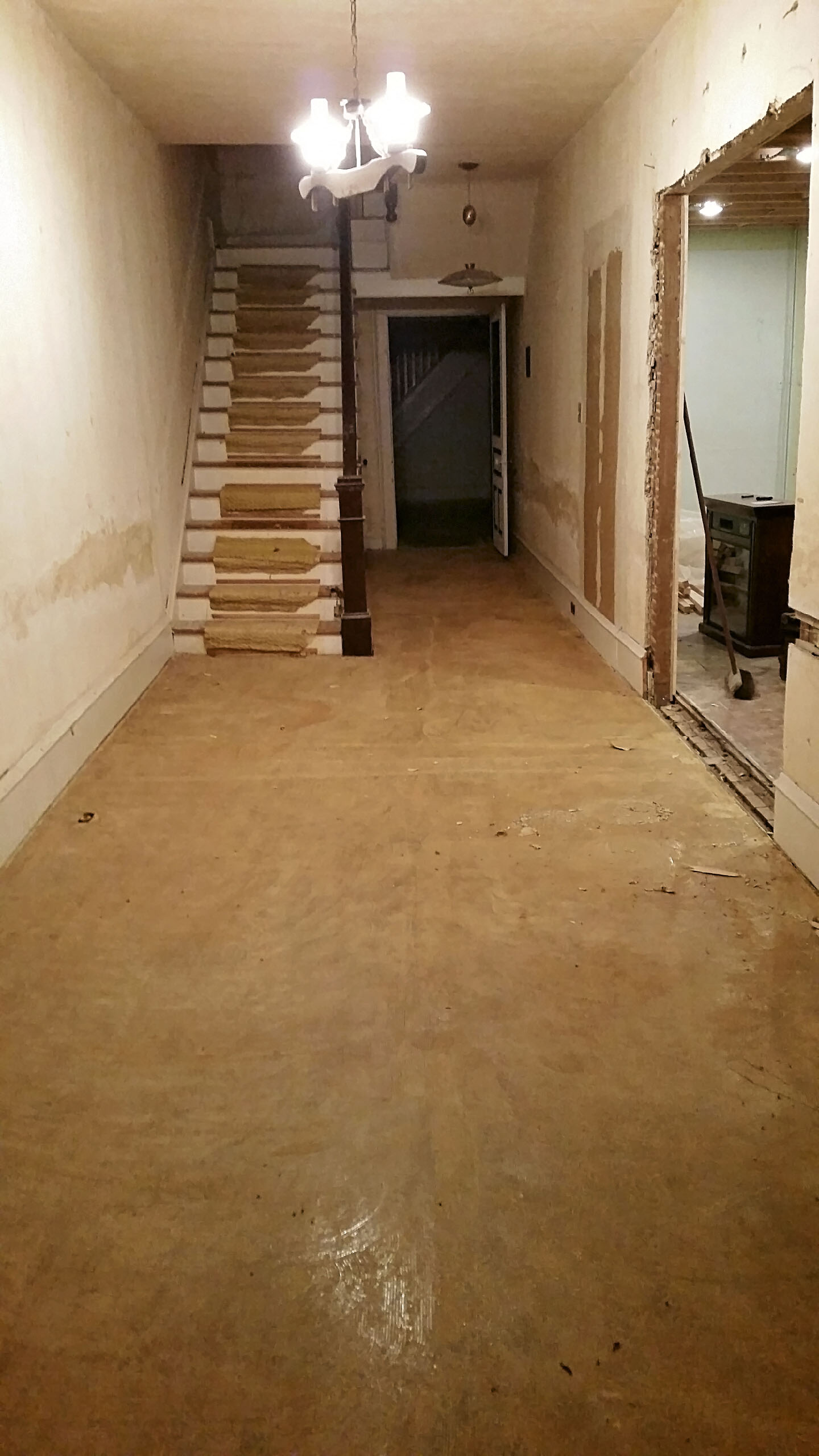 6/25Wallpaper and carpeting removed