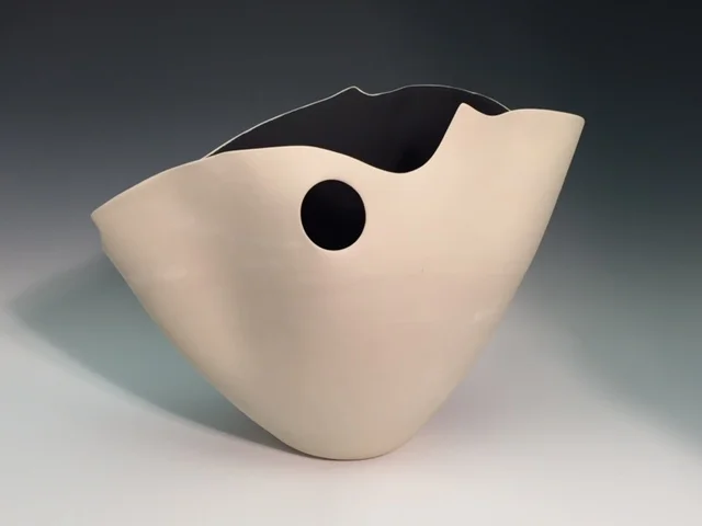 17.  Folded Vase with Black Interior