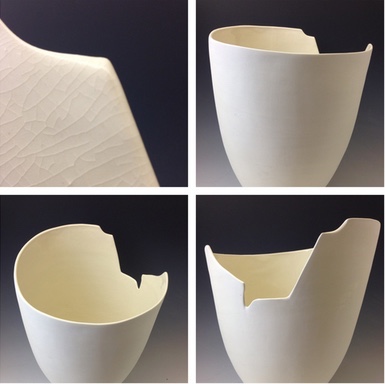 Detail of Texture and Sculpting of Tall Vase