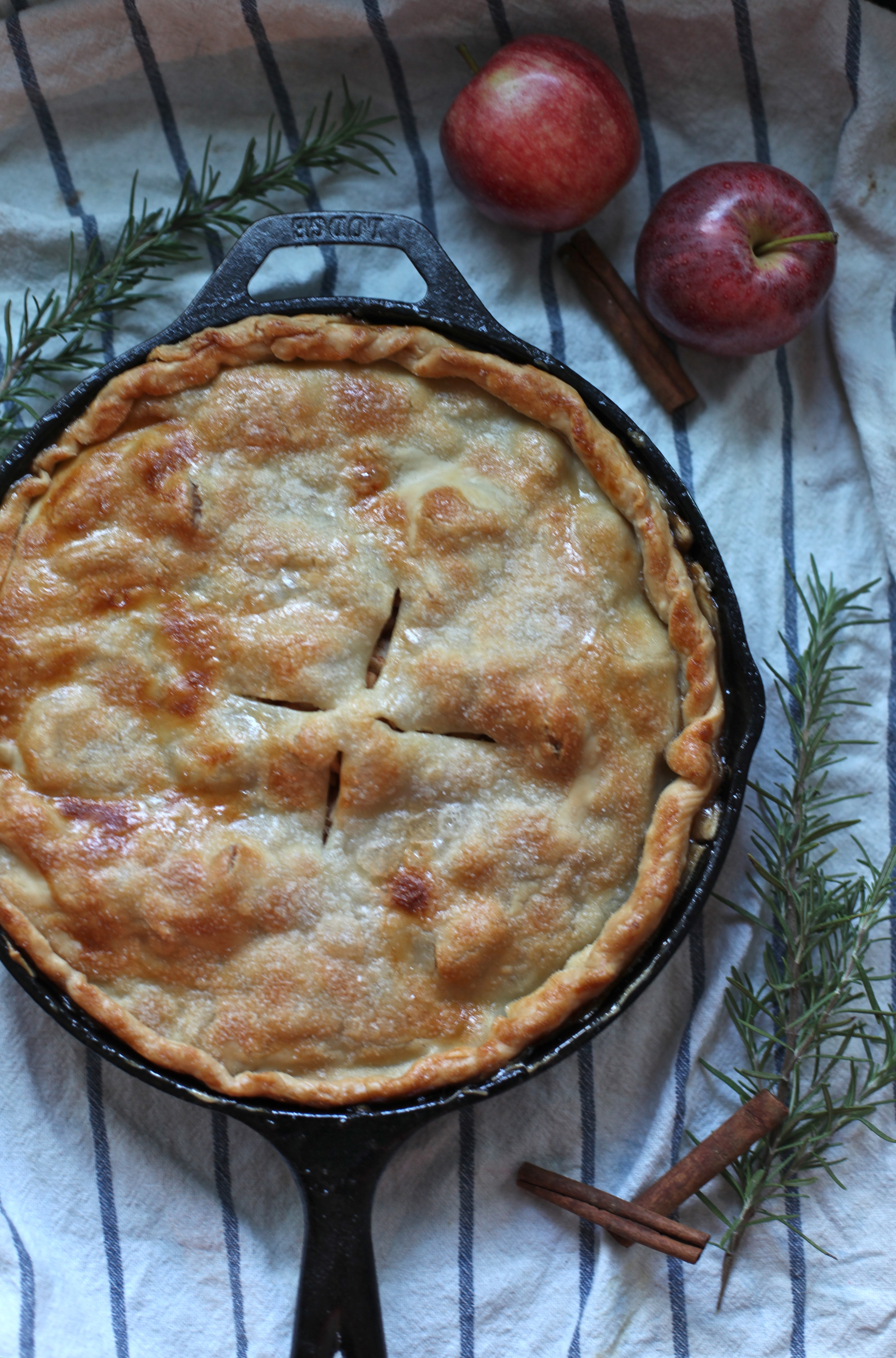 Easy Apple Pie Recipe in a Cast Iron Skillet - Simple Living Mama