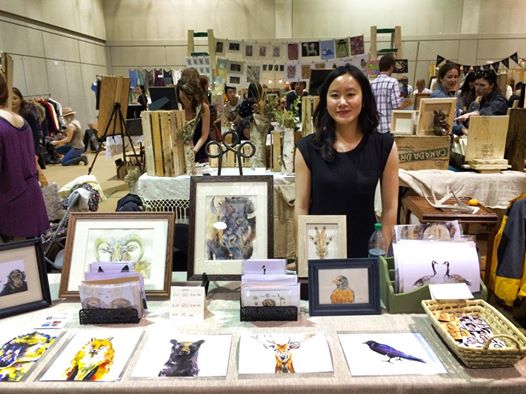 Me and my watercolours at Market Collective