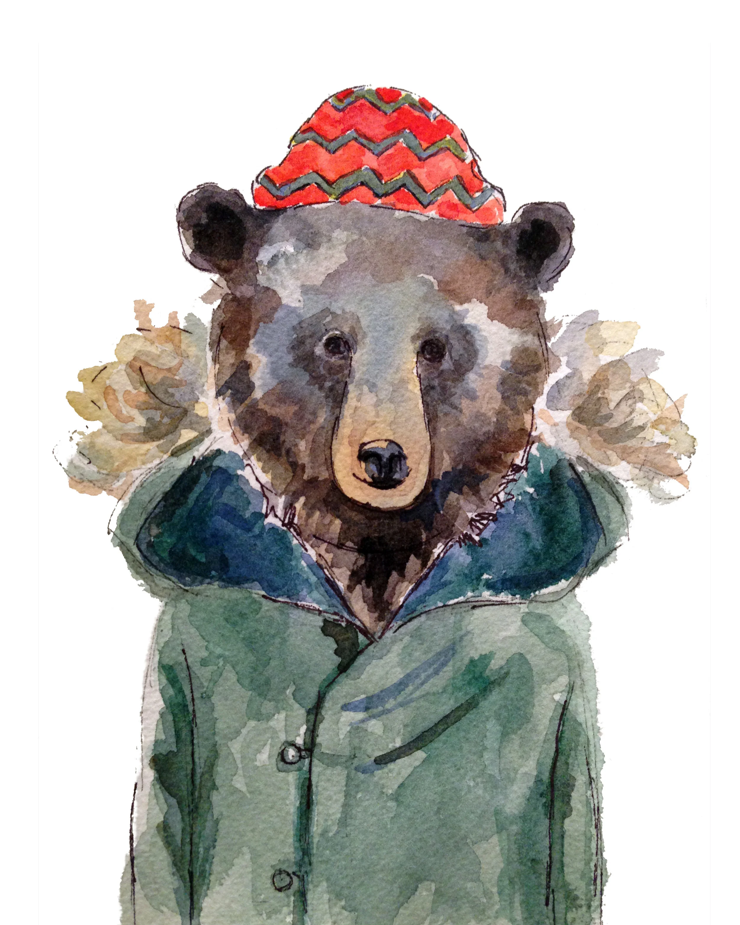 Parka Bear Print