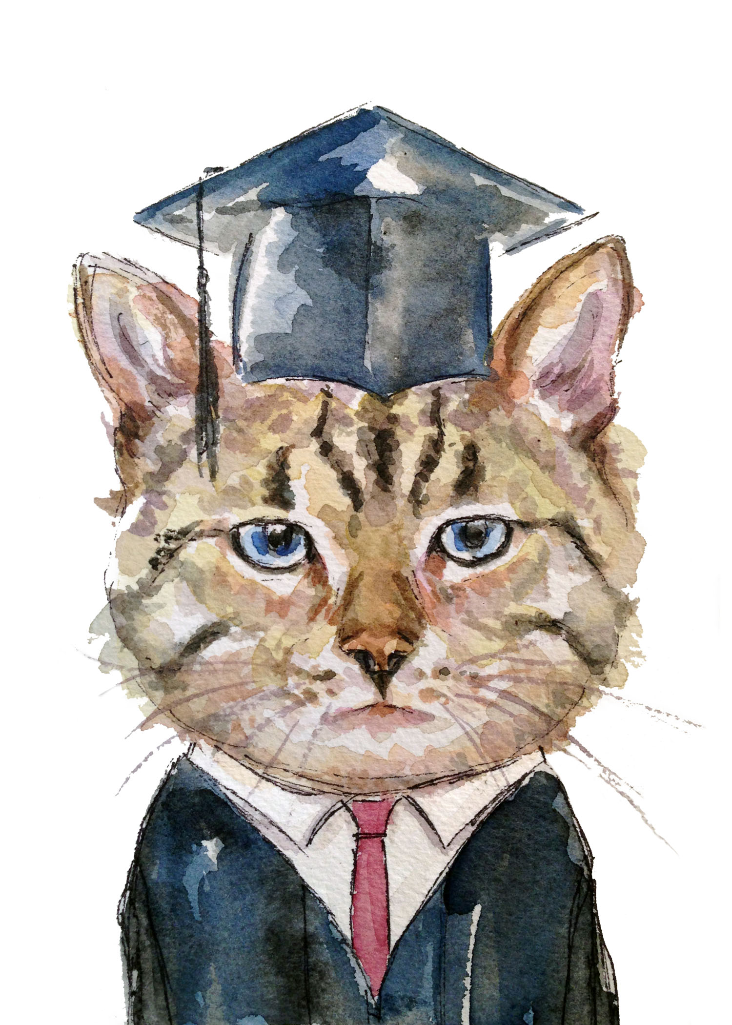 Grad Cat (ORIGINAL SOLD)