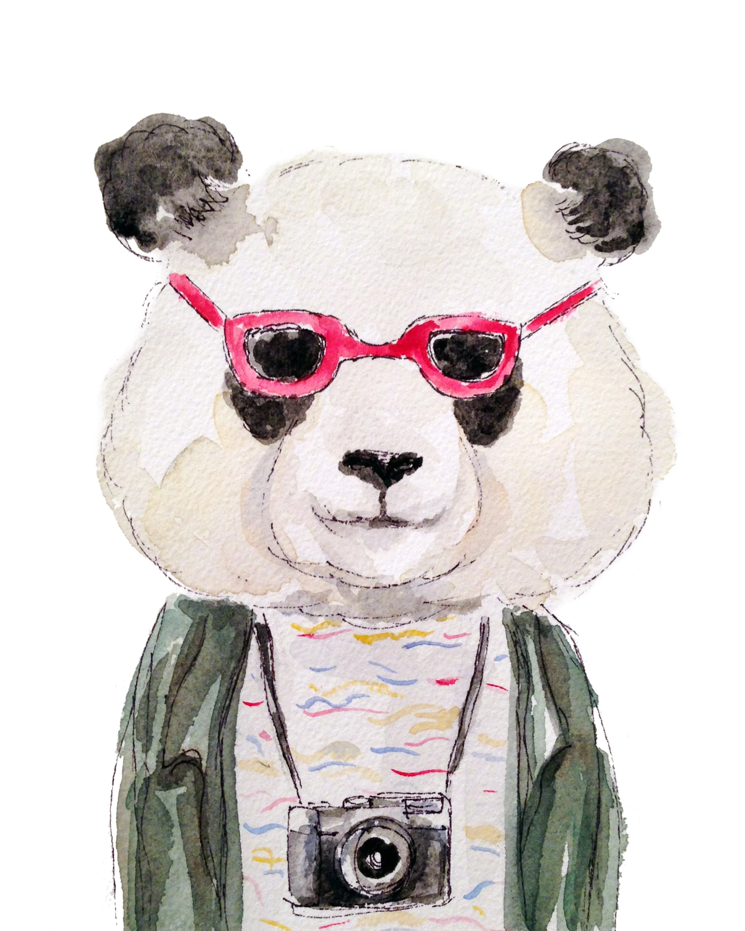 Tourist Panda Print