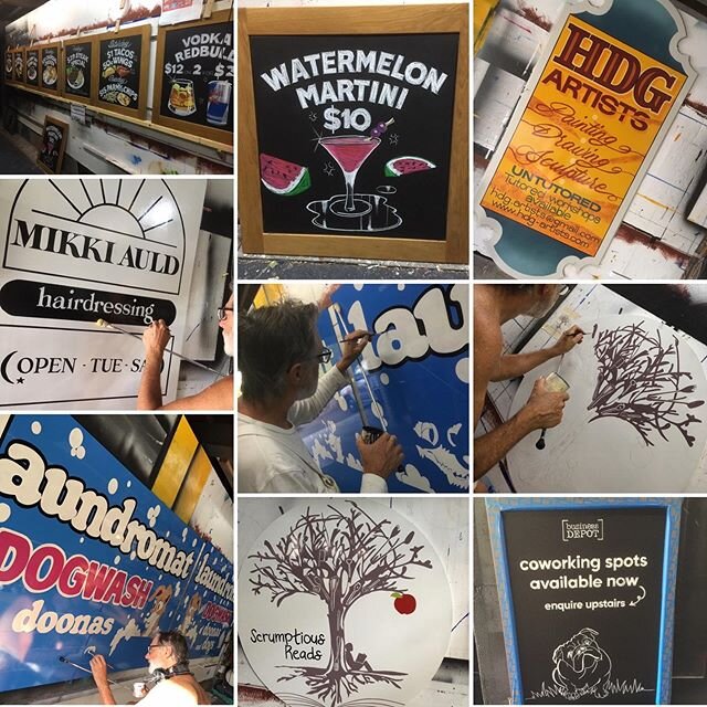 Catchup post - a few late 2019 jobs.  Always plenty of variety in this line of work...
#handdone ftw #signs #signwriting #chalkboards #chalkart #chalkartist #chalkartistry #signpainter #signage