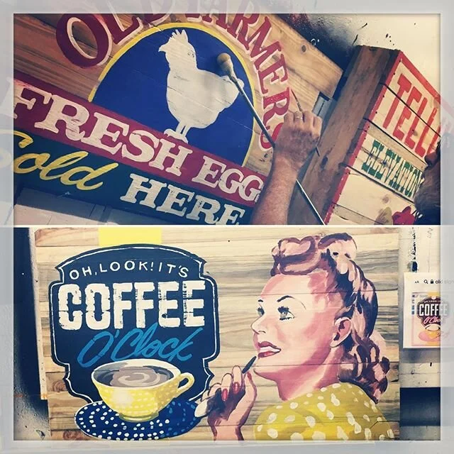 Loads of fun doing these! @Brookfied General Store - what a great spot! #vintage #vintagestyle #handdone #handpainted #decor