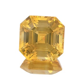 Asscher cut Golden Sapphire
