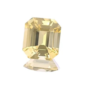 Emerald cut Yellow Sapphire
