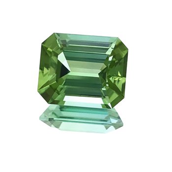 Emerald cut green Tourmaline