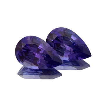 Pear shape Tanzanites