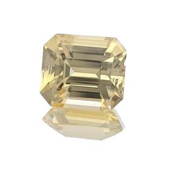Emerald cut Yellow Sapphire