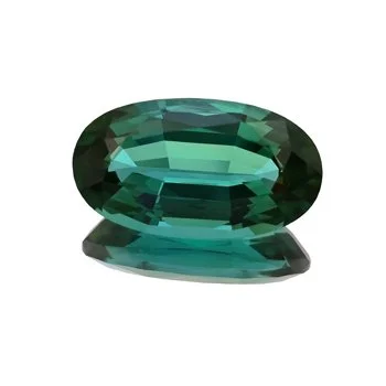 Elongated oval blue-green Tourmaline