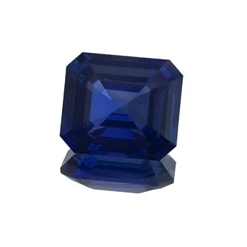 Emerald cut "Royal" blue Sapphire