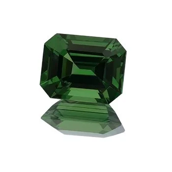 Emerald cut Tsavorite