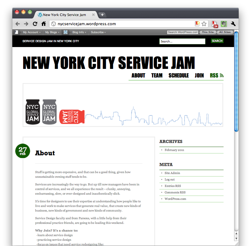 New York City - Global Service Jam