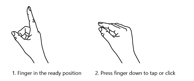 Air Tap. Source:&nbsp; https://docs.microsoft.com/en-us/windows/mixed-reality/gestures