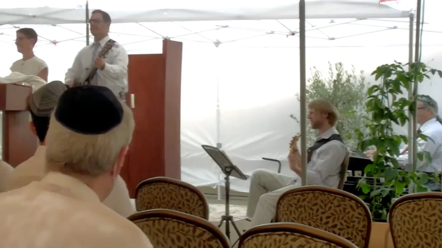 Playing bass for High Holidays at Temple Solel