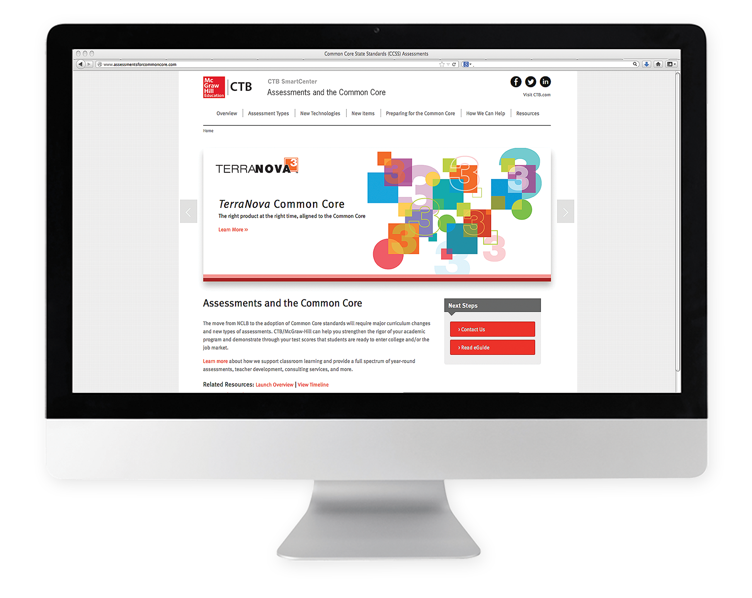 This is the SmartCenter website dedicated to our Common Core State Standards content marketing campaign. The site was intended to be an online hub, which is constantly updated, and incorporates a comprehensive look at the topic along with sample items, resources and links. Unfortunately, due to a merger and shifting priorities, this site has been taken down.