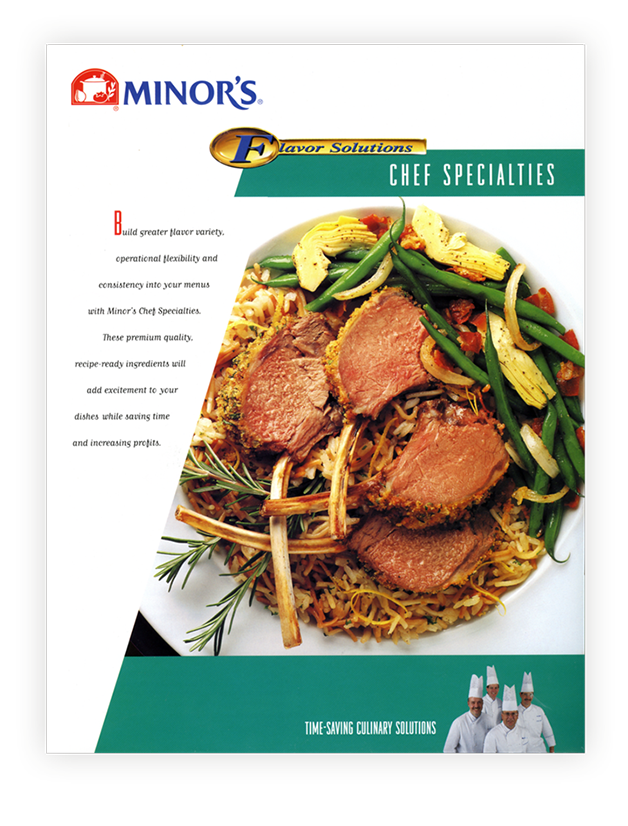Nestlé Minor's Foodservice 4 page brochure