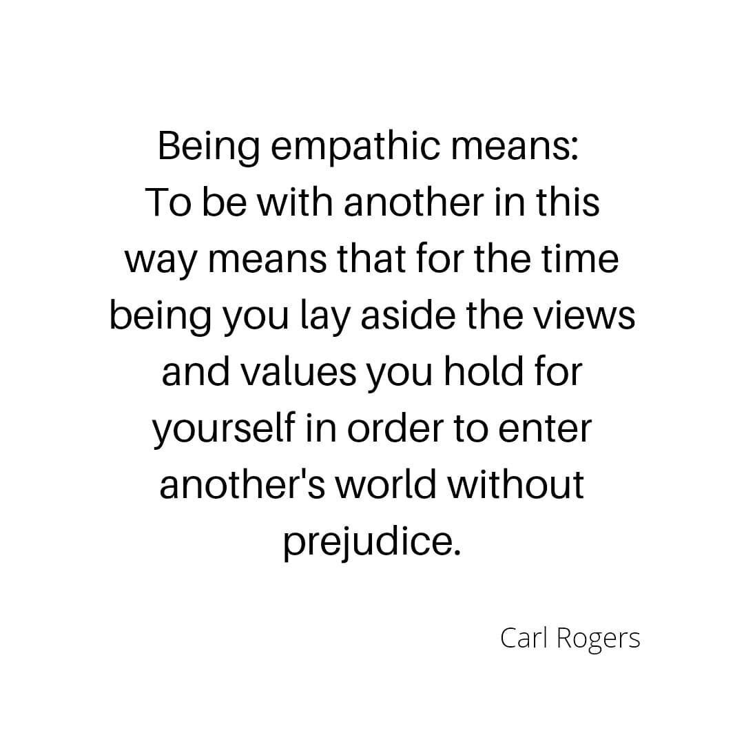 Carl Rogers on empathy. 
He believed that people are their own best experts. The conditions to enable this are empathy, congruence and unconditional positive regard.
#personcentredcoaching #empathy #congruence #unconditionalpositiveregard #askdonttel