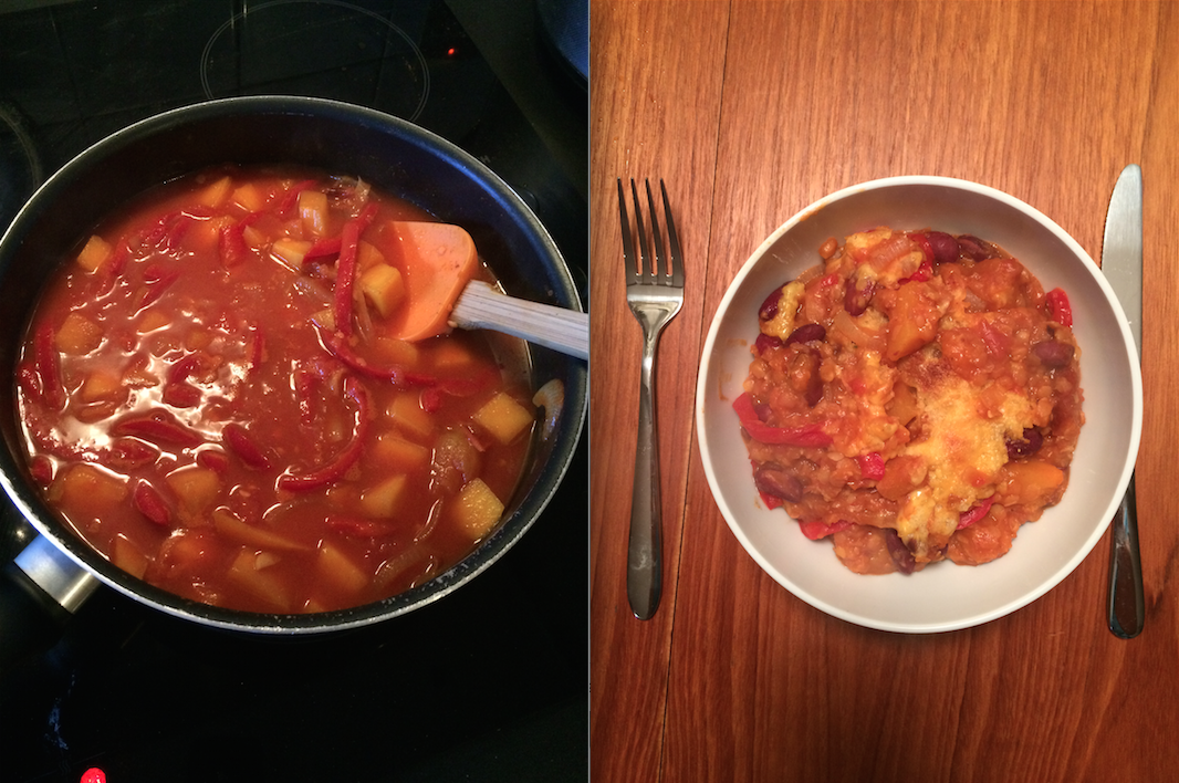 Butternut squash & lentil hot pot