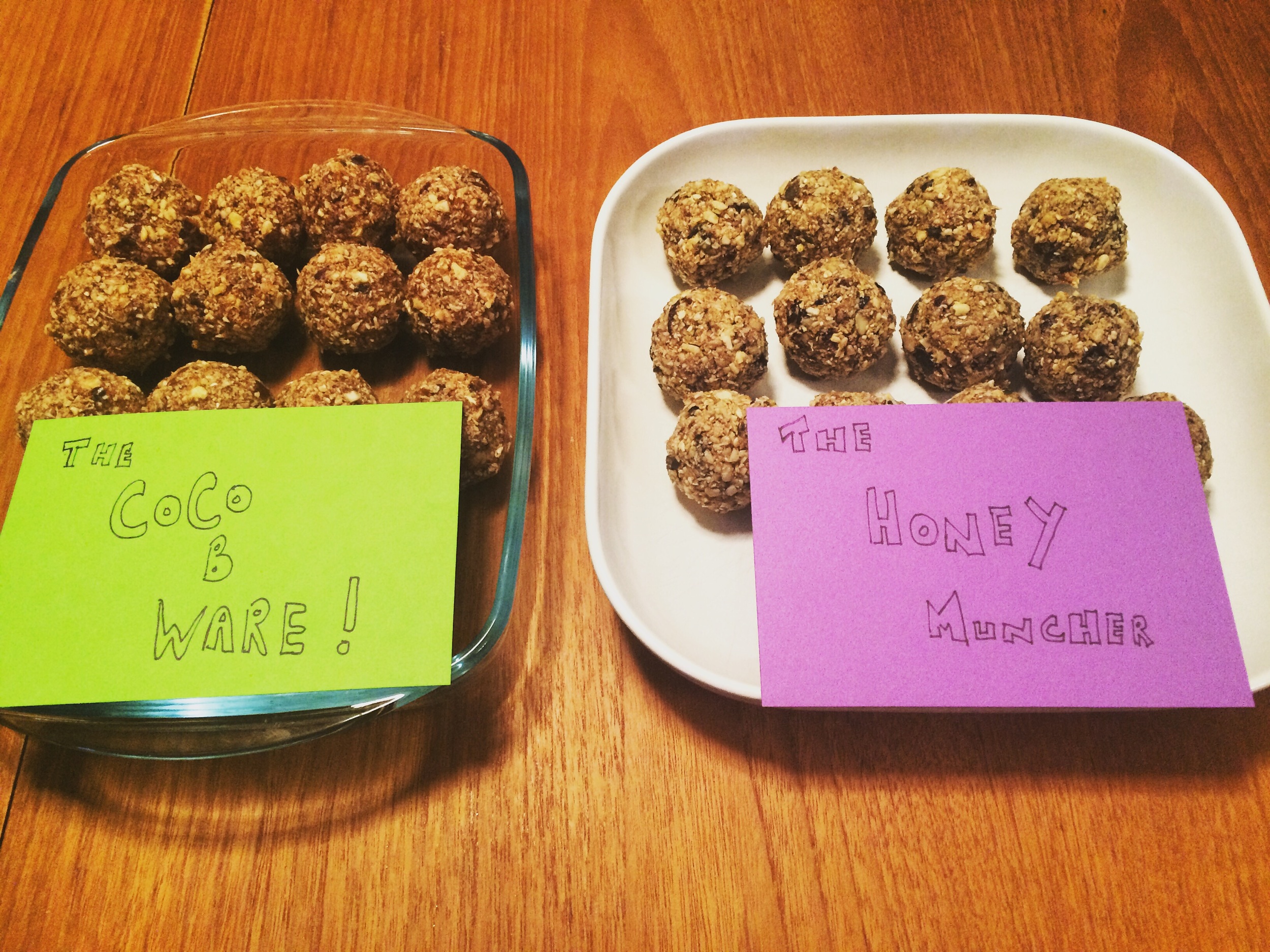 The Coco B Ware & The Honey Muncher! My "almost guilt free" post workout energy balls.