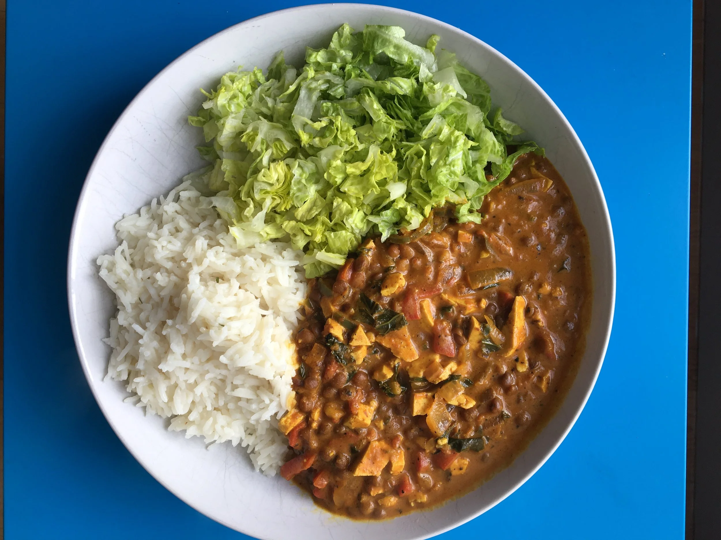 Black lentil & smoked tofu curry
