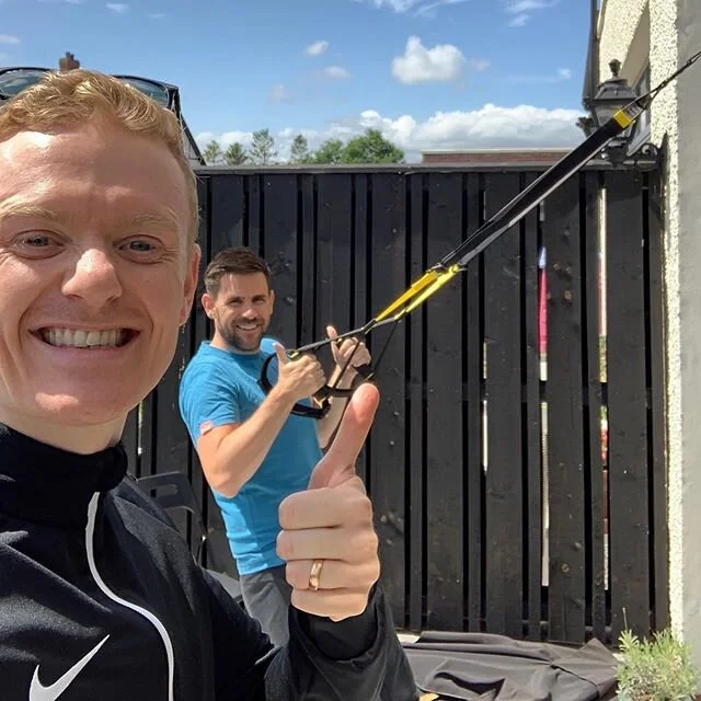 Some of today&rsquo;s socially distant equipment drop offs ahead of kicking off the brand new Fitness Belfast 8-Week TRX PT LIVE programme on Zoom later this evening 💛🖤⁣
⁣
An awesome gang of Fitness Belfast Superstars will experience the benefit of