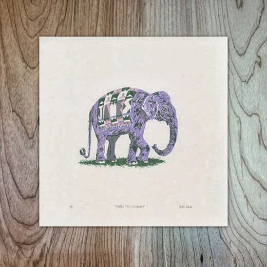 James the Elephant, 3-colour screen-print