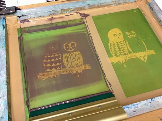 Printing 'Twits' in the Drawn in Bristol studio